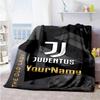 Juventus Personalized Text Blanket Cozy Personalized Blanket Soft & Cozy Versatile for Livingroom Picnics Office Living Room for All Occasions