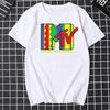Pánské oblečení Retro tričko Vintage Rock Hip Hop Televizní tričko Léto Unisex Ležérní tričko Mtv Hudební televize Grafická trička Trička
