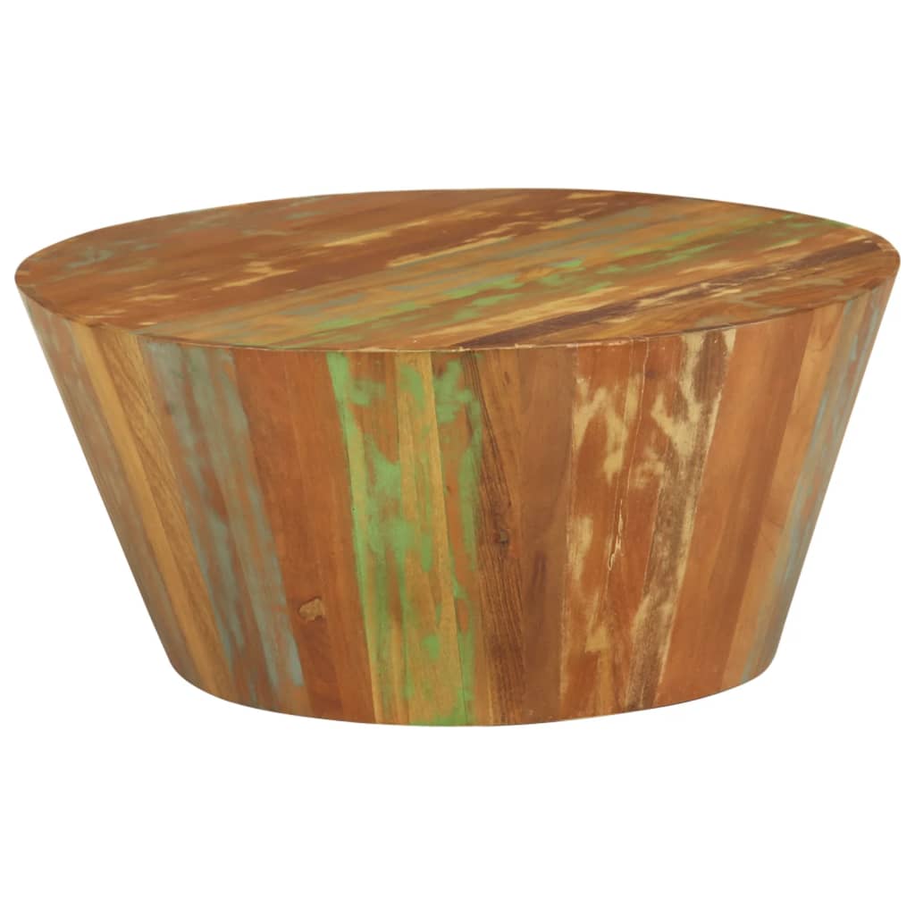  Coffee Table, Ø65x31 Cm, Solid Reclaimed Wood