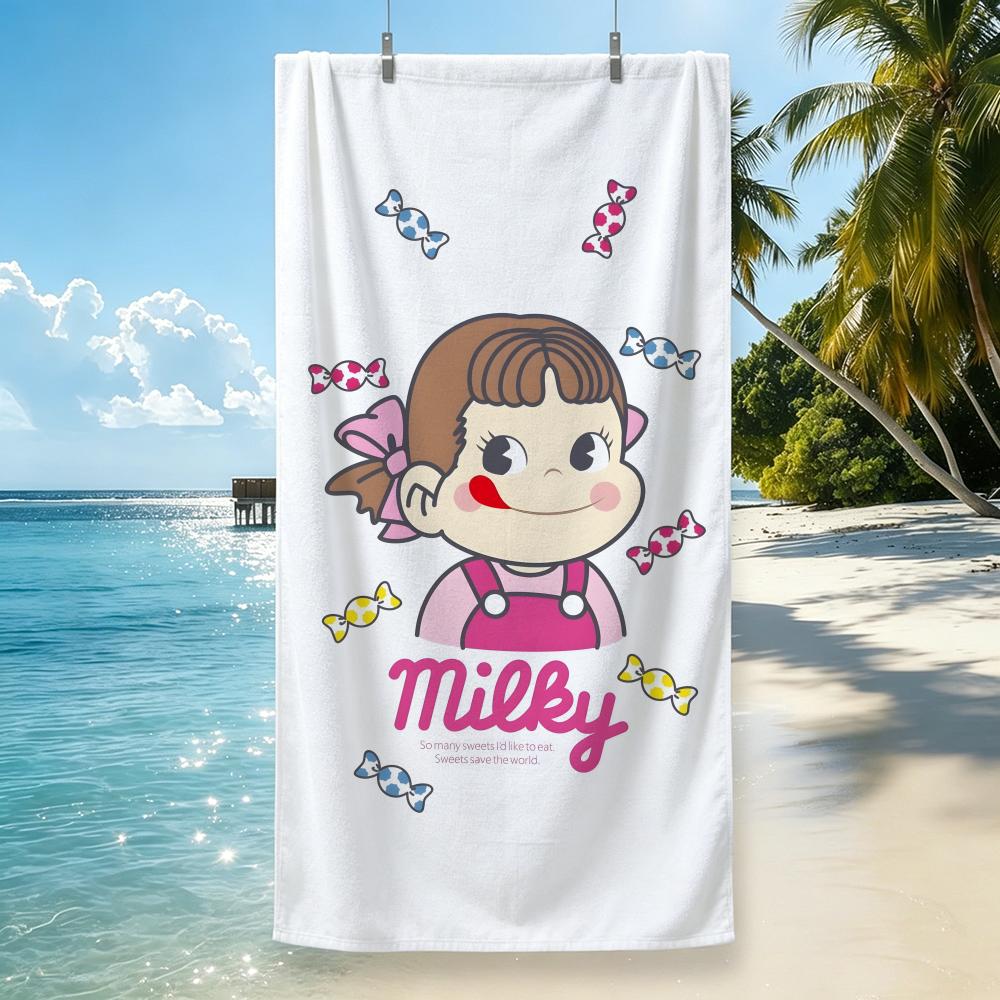 Cartoon Cute F-Fujiya Peko-chan Towel Towel Quick Drying Beach Towels Are Suitable For Swimming Pools Camping Yoga And The Gym