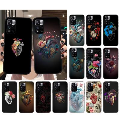 Heart Flower Art Phone Case For Xiaomi Redmi Note 13 12 Pro 11S 11 10 Pro 10S 12S Redmi 10 13C 9C