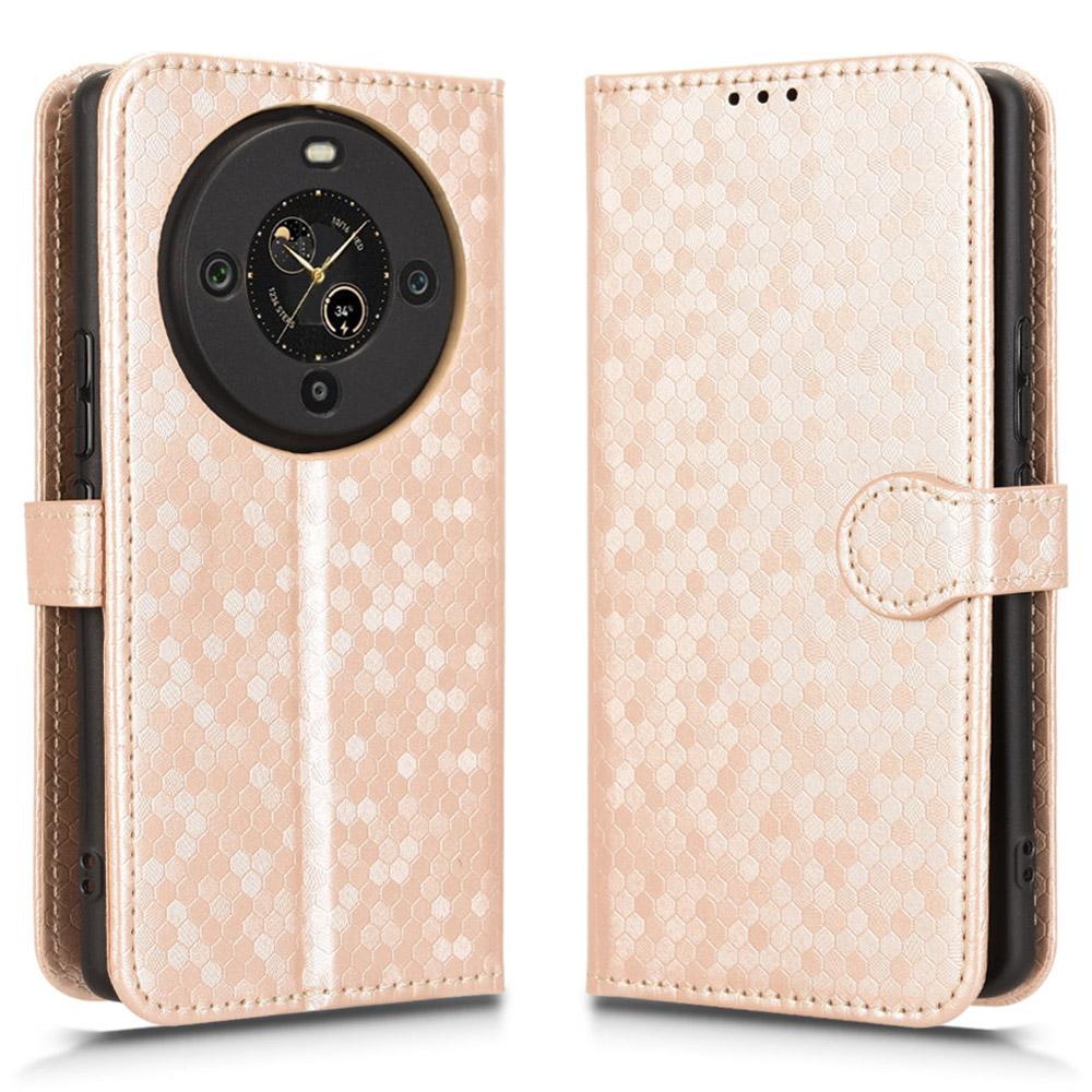 Dla FOSSiBOT S3 Pro 4G Etui Portfelowe Wzór Kropki Nadruk Skóra PU Pokrowiec na Telefon ze Smyczą na Nadgarstek