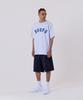 ALL DAY HOOPS Varsity Logo Oversized Short Sleeve T-Shirt Melange White
