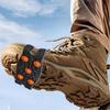 2 Peças Crampons de Aço com Tiras Ajustáveis Crampão para sapatos crampons para gelo e neve Botas de caminhada Antiderrapantes sapatos de neve