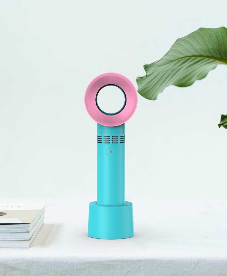 Portable Bladeless Handheld Fan and Hair Dryer with LOGO - Ideal Gift