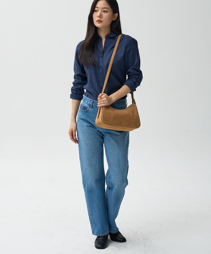 Monsac Karia Shoulder & Crossbody Bag Suede Beige Ap21-2662-Gs