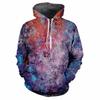 Fashion men's Printed Pigment Pattern Sportswear Casual Long Sleeve Design Hooded Thick Fabric Tops Street Harajuku men's Hoodie