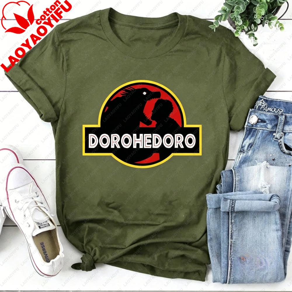 Dorohedoro Kaiman Eat T-Shirt Funny Dorohedoro Creative Shirt Dinosaur Lover Gift Tee Retro Manga Enthusiast Tshirt Menunisex T