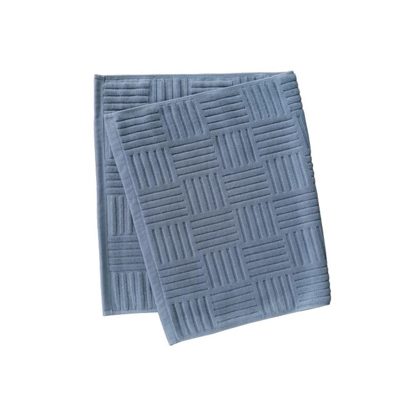 Inyahome Luxury Bath Mat Towels Cotton Absorbent Hotel Spa Shower Floor Towels Carpets Set for Bathroom Rug Pad 20 X 32 Inches