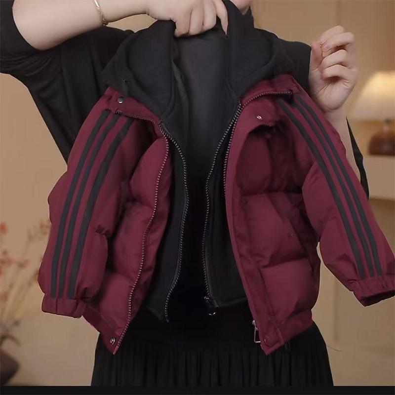 

2025 Kids Winter Thick Cotton Jacket - Boys & Girls Hooded Double-Layered Coat 140 for height 122-130cm