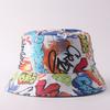 Digital printing small edge bucket hat spring and summer double-sided can wear outdoor sunshade basin hat spot