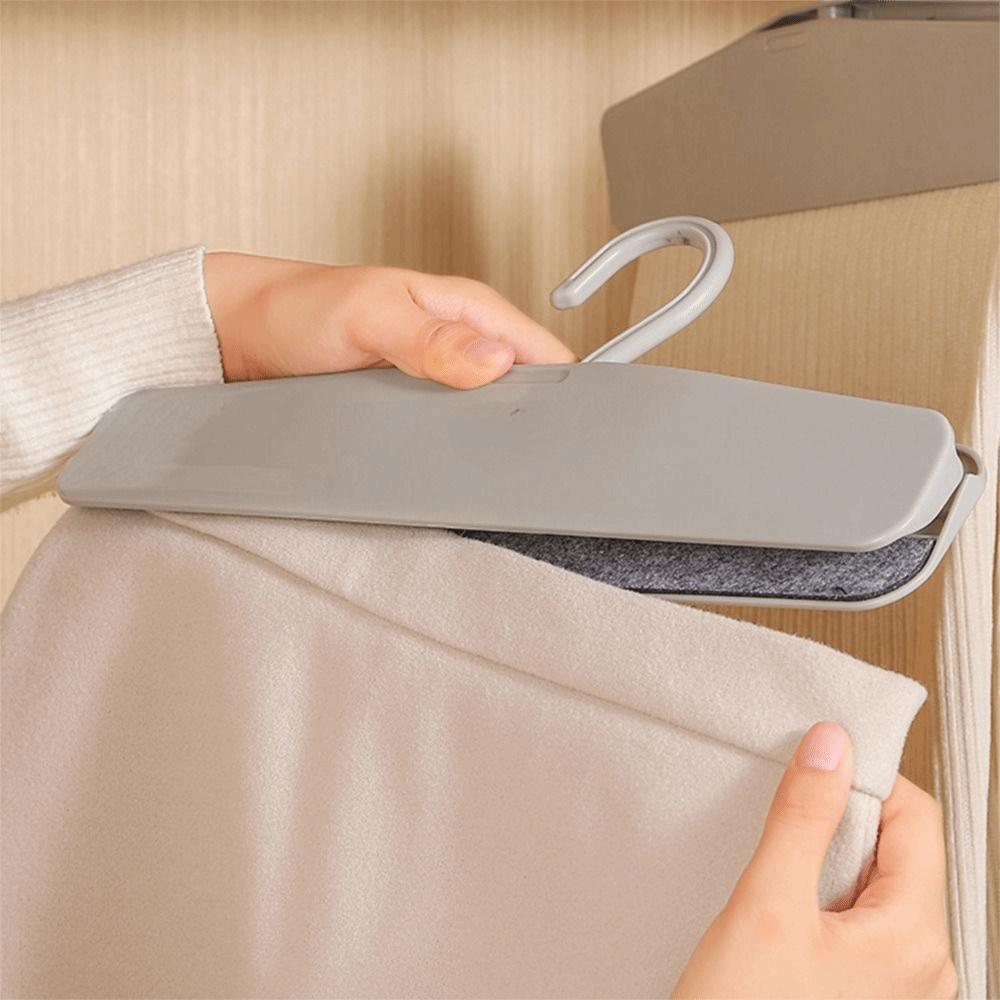 New Non-slip Pants Clip Hangers Space-Saving Traceless Clothes Clips Easy-Grip Orderly Skirt Hangers Trouser Skirt