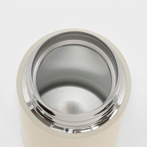 Bestco NQ-351 Stainless Steel Mug Bottle, Screw Top, 350ml, Insulated for Hot or Cold Drinks, Double-Layered Vacuum Wall, Ivory, Stainless Steel