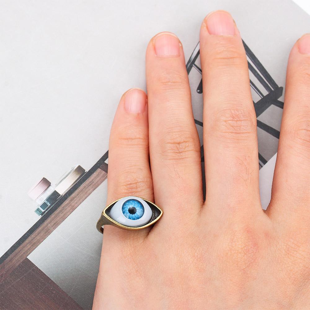 Retro Vintage Eye Rings Gothic Rings Exaggerated Punk Eyes Rings Jewelry for Men Women Fashion