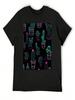 Neon Oasis_ Kaktus Party Vibes T-Shirt Anime T-Shirts Übergroßes T-Shirt Vintage Kleidung Einfaches Baumwoll-T-Shirt für Herren