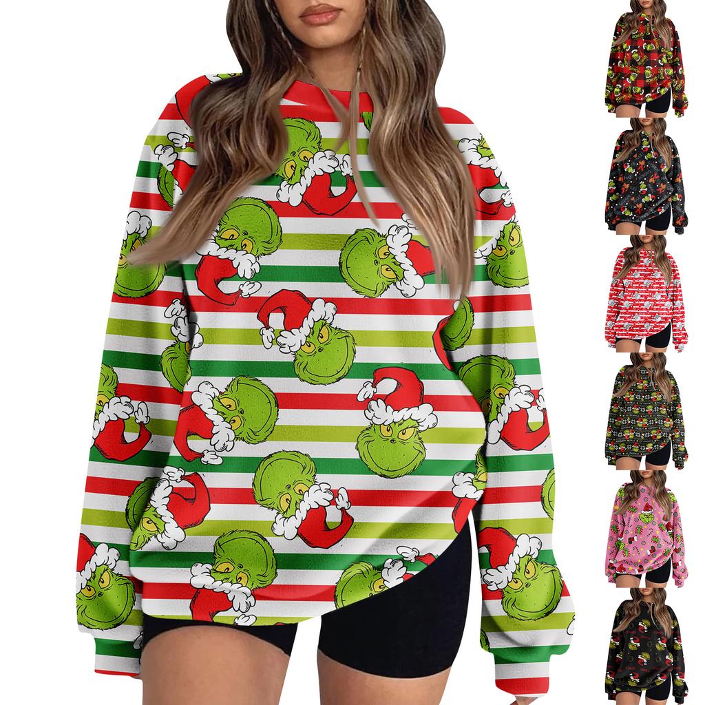 Women's Colorblock Sweatshirt Long Sleeve Round Neck Casual Comfortable Loose Lightweight Women's Sweatshirt