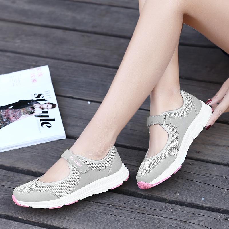 

Autumn Trend Women s Plus Size Casual Breathable Mesh Shoes 38 світло-сірий колір