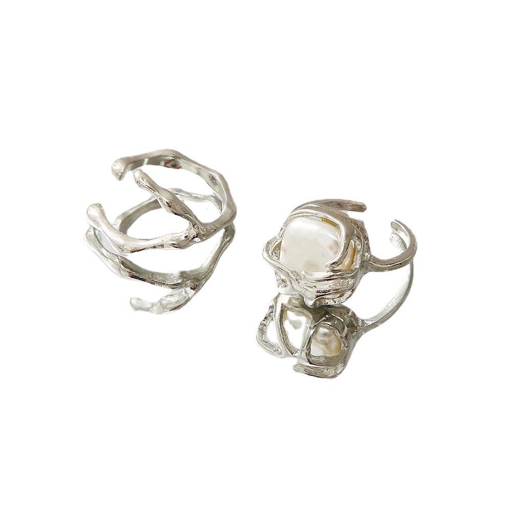 

Punk Irregular Metal Opening Rings For Women Vintage Geometric Liquid Lava Waterdrop Knuckle Joint Ring Party Jewelry Gifts 2026
