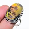 Natural Dichroic Glass Gemstone 925 Sterling Silver Jewelry Ring Size 8 AR-17175