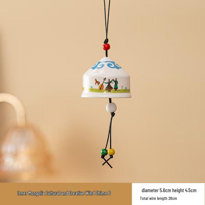 Керамический ветряной колокольчик-украшение для балкона и интерьера