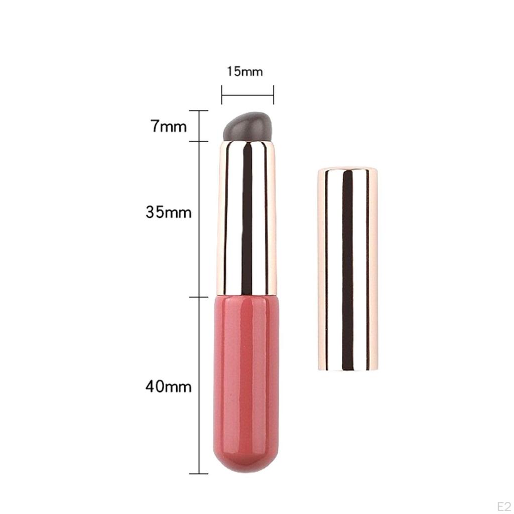 Concealer Brush Lipstick Soft with Tube Protector Round Head Lip Makeup for
