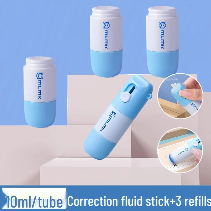 Quick-Dry Thermal Paper Correction Fluid with Box Opener – No Mess, Privacy Safe, Anti-Disclosure Covering for Express Delivery Codes