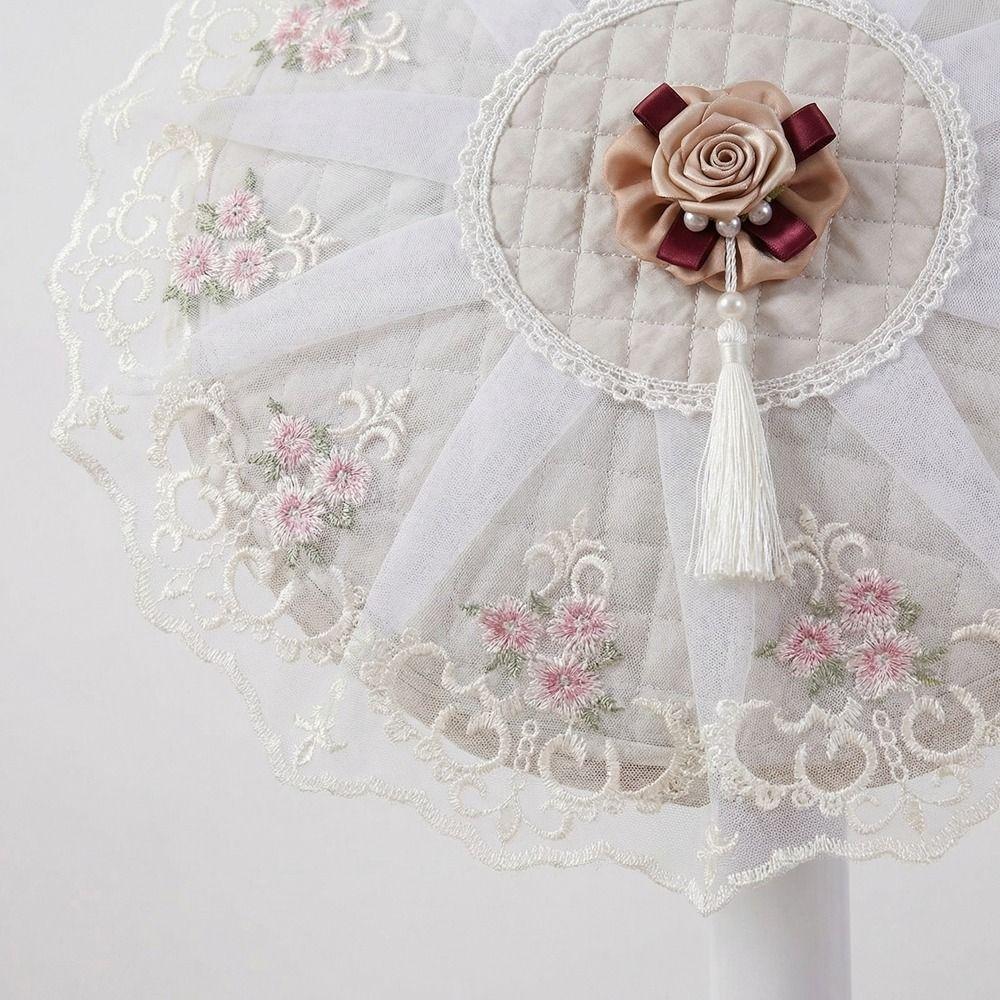 Floral Electric Fan Cover Round Protective Case Universal Standing Fan Covers  Household Use