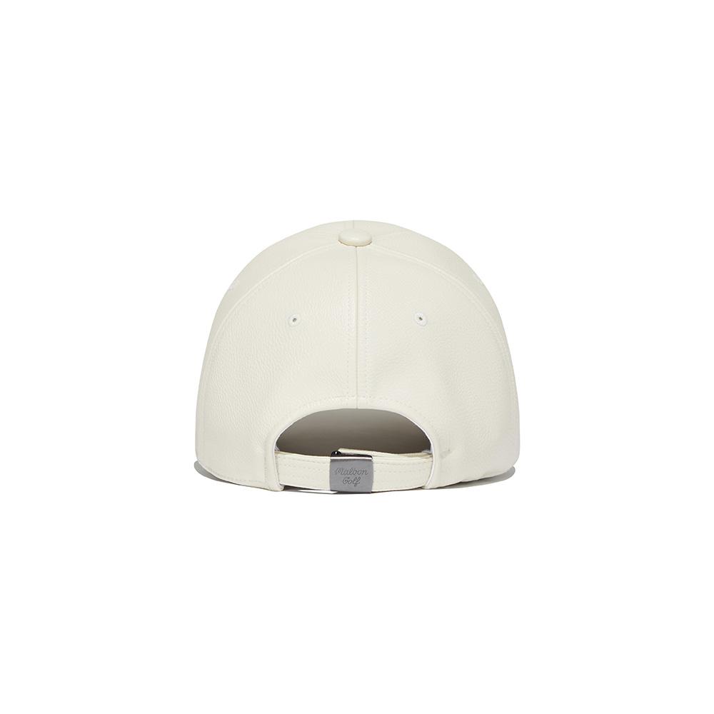MALBON GOLF Malbon Leather Ball Cap Beige