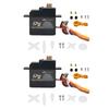 2 Pcs Mini Digital Servo 17G Metal Gear with 25T Servo Horn Mini Digital Servo for 1 14 1 16 1 18 RC Crawler Cars