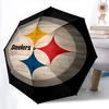 Pittsburgh Steelers pattern, automatic folding umbrella, portable and foldable design, 8 ribs, a Christmas or birthday gift.