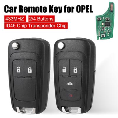 Car Remote Key 2/4 Buttons 433MHz ID46 Chip for OPEL/VAUXHALL Astra J Corsa E Insignia Zafira C 2009-2016 DIY Circuit Board