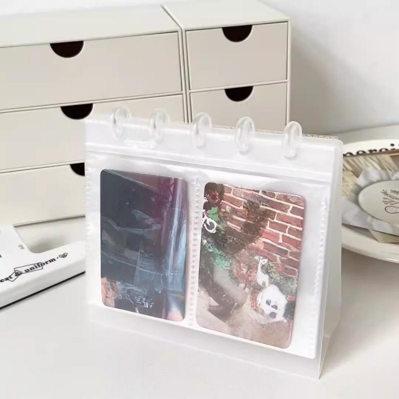New Transparent Desktop Photo Album Simplicity Idol Card Picture Display Binder Storage Photo Card DIY Photocard Holder Decor