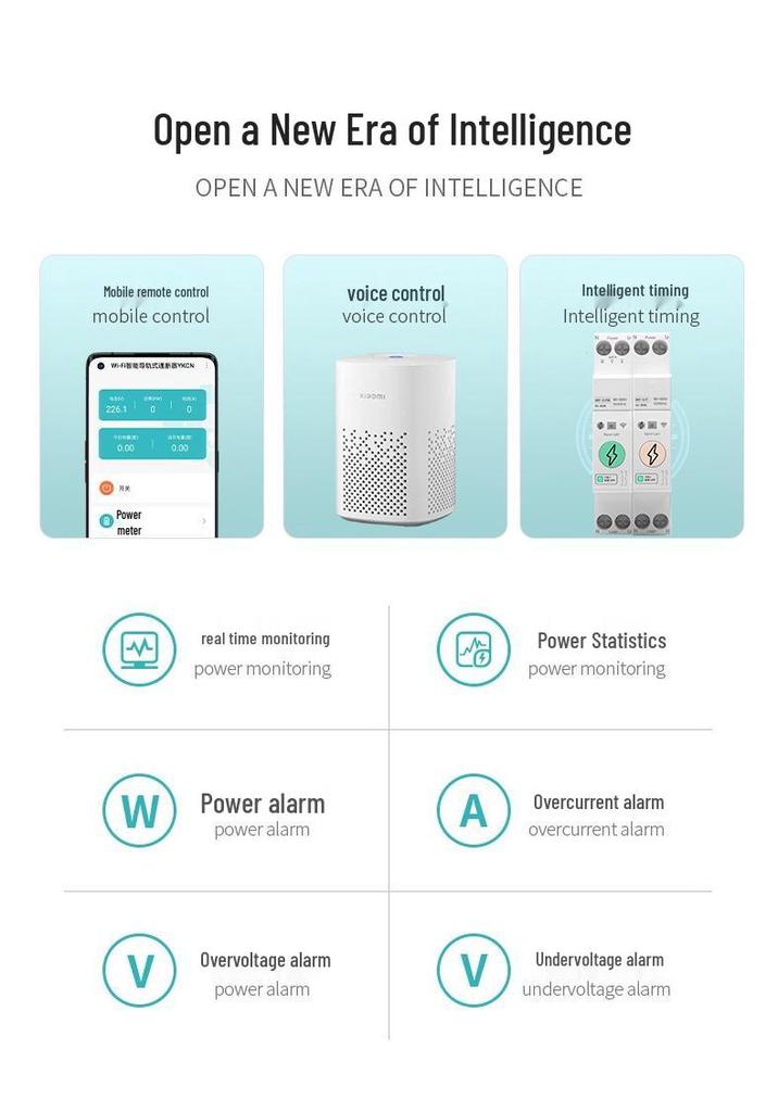 Mijia WiFi Smart Circuit Breaker: Remote Control & Wireless On/Off Switch with Metering.