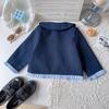 Girls' Rabbit Police Officer Outfit: Stylish Spring/Autumn Coat & Pleated Skirt Set for Baby Girls - Two-Piece (AQB063)