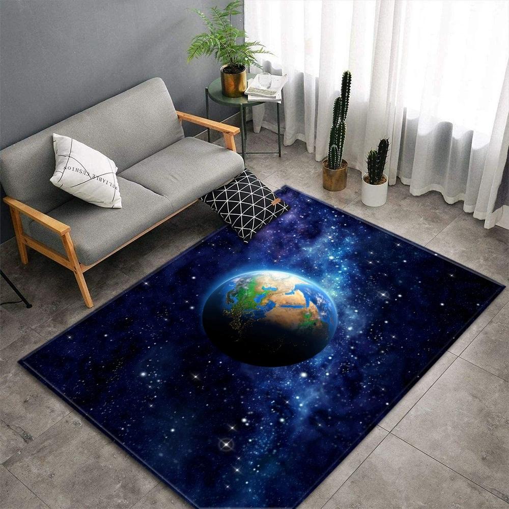 

Living Room Carpet Planet Galaxy Nebula Rug Living Room Bedroom Warm Anti Slip Foot Mat Home Decoration 40x60cm