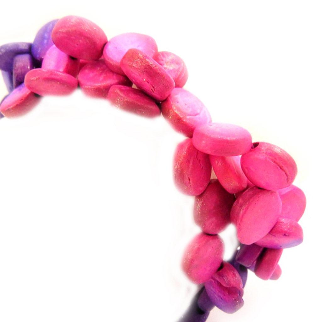 Les Trésors De Lily [L5196] - Designer Bracelet 'Amazonia' Pink Purple
