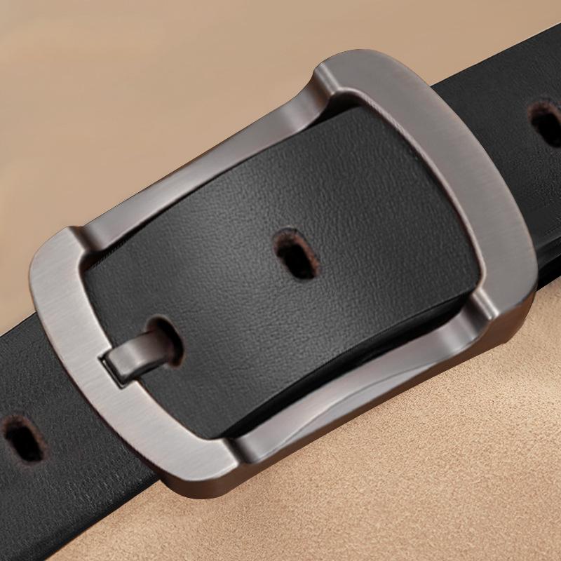 Men s Genuine Leather Belt 3.8 Wide-needle Buckle Belt 130cm