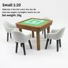 1/12 Scale Miniature Mahjong Table and Chair Model Figurine For Doll House With Realistic And Fine Detail Scene Setting