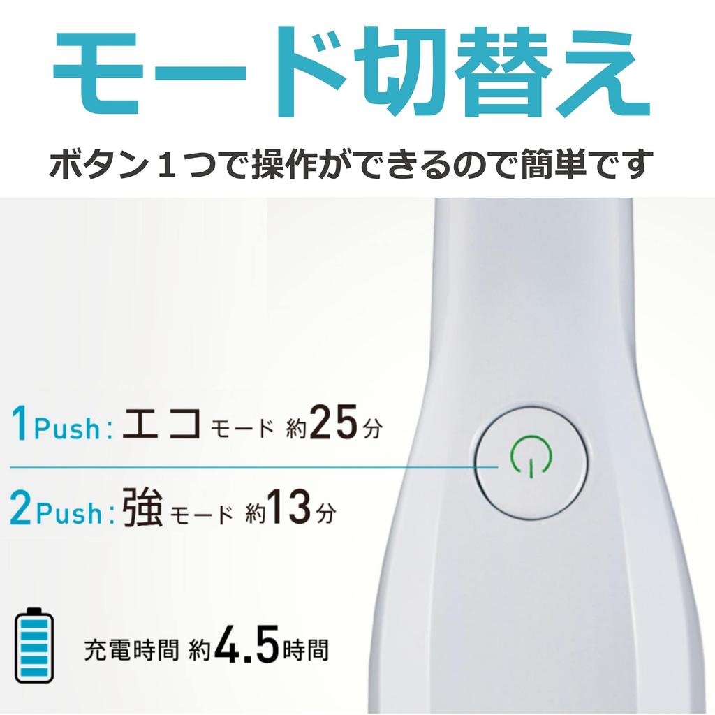 CCP Cordless Ultra-Light Stick Vacuum Cleaner, White, Lightweight, CM-DC95-WH