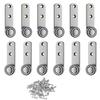 Set di 4 Rulli Silenziosi per Porte Scorrevoli, Include 4 Rulli e 8 Viti - Costruzione Metallica, Rulli Direzionali.