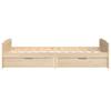 Vidaxl Bed Frame with Drawers, Solid Pine Wood, 90 X 200 Cm