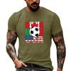 Men's Basic Crew Neck Short Sleeve T Shirt Loose Fit Casual Summer Top Soccer Themed Graphic Print Comfortable Daily Wear