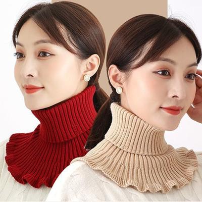 New Autumn Winter Women's Fake Collar High Neck Neck Protector Neck Protector Windproof Knit Warm Neck Cover