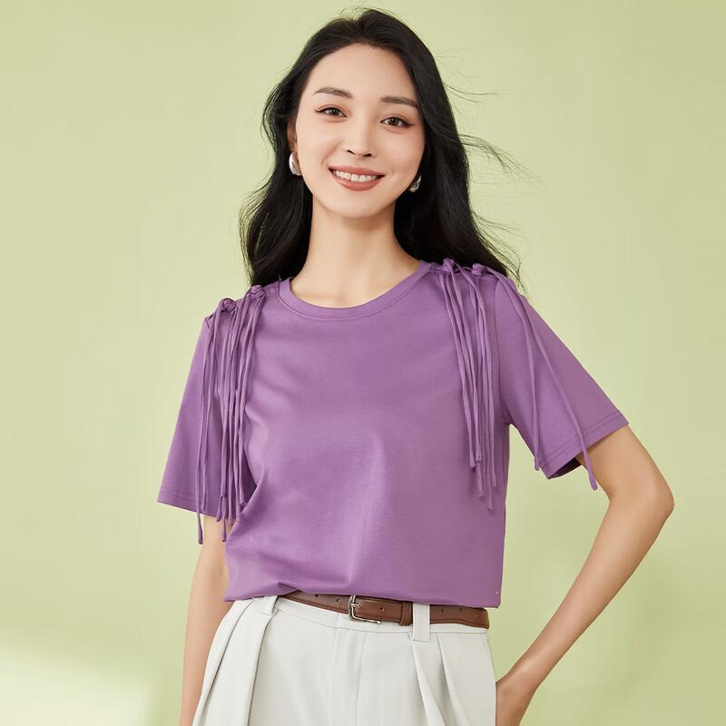 

Women s Loose Fit Round Neck Short Sleeve T-Shirt M