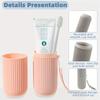 1 יחידה כוס מברשת שיניים ניידת מחזיק משחת שיניים לאמבטיה קופסת אחסון מארגן כוס לאחסון מוצרי טואלטיקה לנסיעות חדש יצירתי