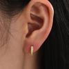 3 Pcs Minimalist Zircon Hoop Earrings Set For Women Fashion Elegant Lightweight Chunky Gold Plated Huggie Earrings Jewelry Gifts