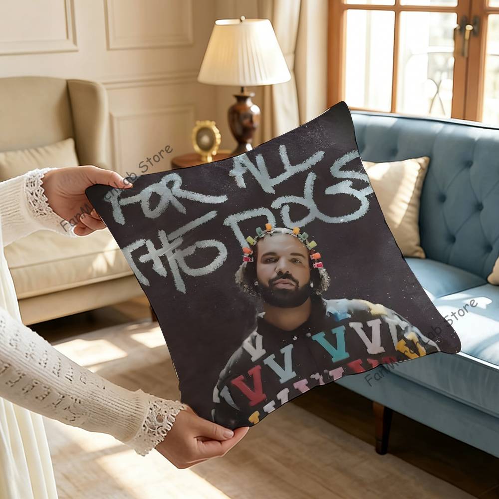 Rapper DDrake Pillowcase Pillowslip Cushion Plush Boys Girls Cartoon Anime Kawaii Decoration Kids Birthday Cute Gifts