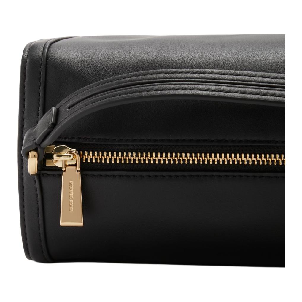 Michael Kors Small Leather Tote Bag With Gold Hardware And Zipper Closure Women Tote Bags Black 32F4G5OC5L-BLACK