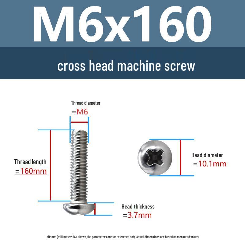 Yigu Direct 304 Edelstahl Kreuzschlitz Senkkopfschrauben M6-M10 Maschinengewinde
