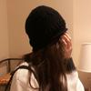 Korean Style Hollow Knitted Woolen Hat for Women Wool Blended All Match  Face Showing  Small Cold Hat  Trendy for Men
